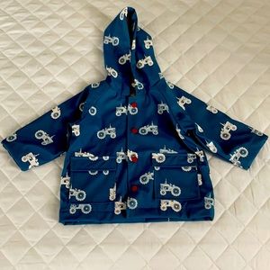 Hatley Blue Tractor Raincoat for Kids